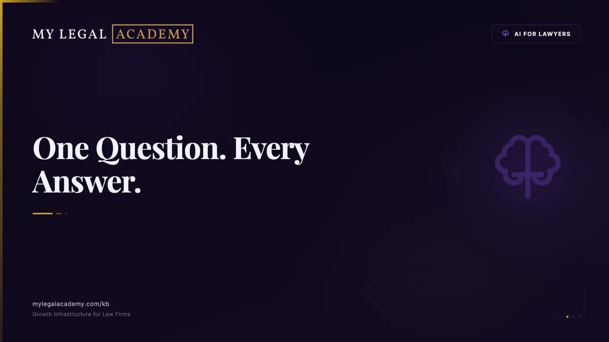 Nexus: What Happens When Your Entire Law Firm Stack Is Connected Through AI - My Legal Academy Knowledge Base